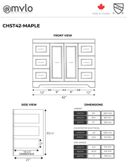 Chester 42" Solid-Wood Vanity with Quartz Countertop