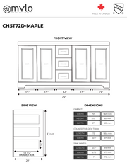 Chester 72" Double Sink Solid-Wood Vanity with Quartz Countertop