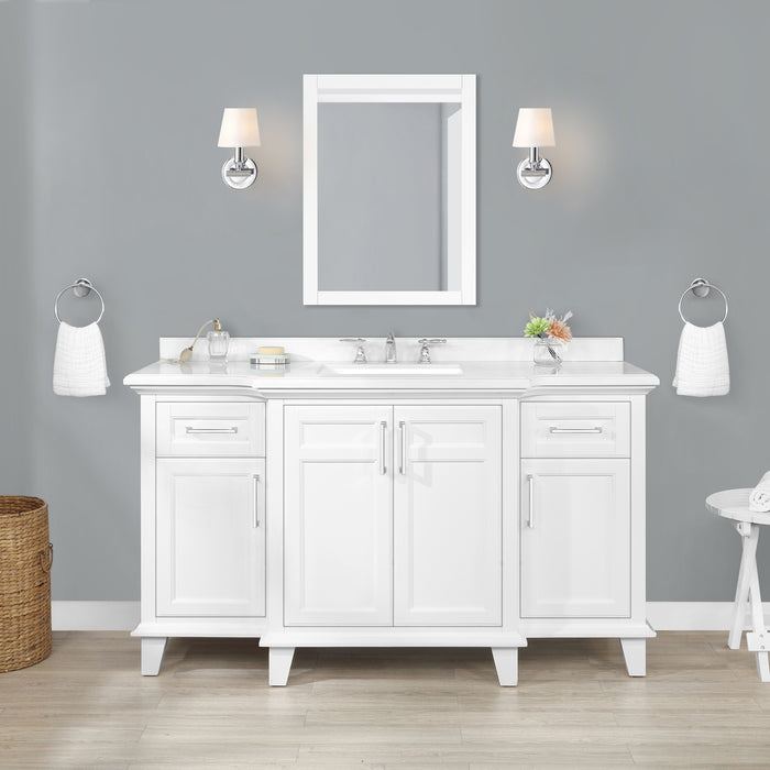 OVE Decors Hadley 60" Freestanding Single Sink Vanity with Power Bar