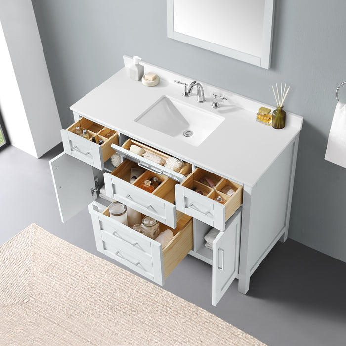 OVE Decors Tahoe 48" Freestanding Single Sink Vanity with Power Bar