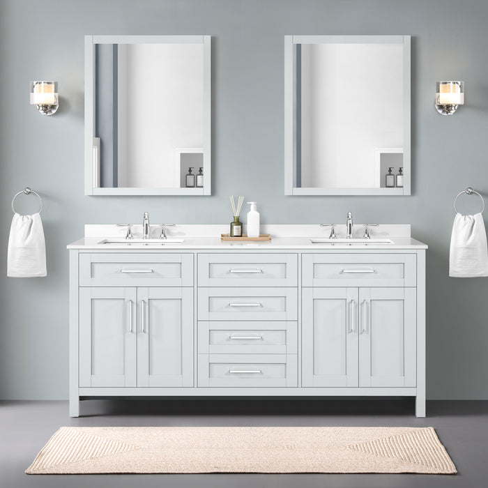 OVE Decors Tahoe 72" Freestanding Double Sink Vanity with Power Bar