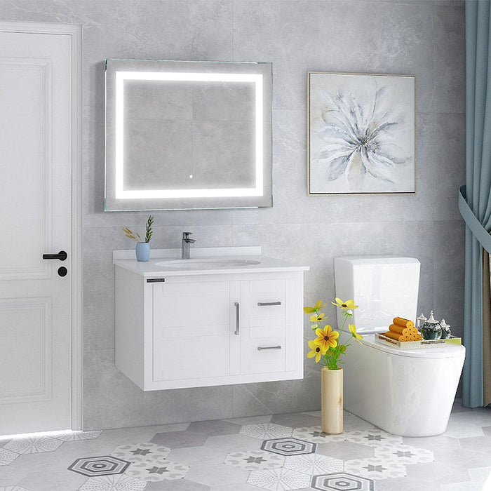 Stripe 28" x 39" LED Bathroom Mirror with Sensor Switch
