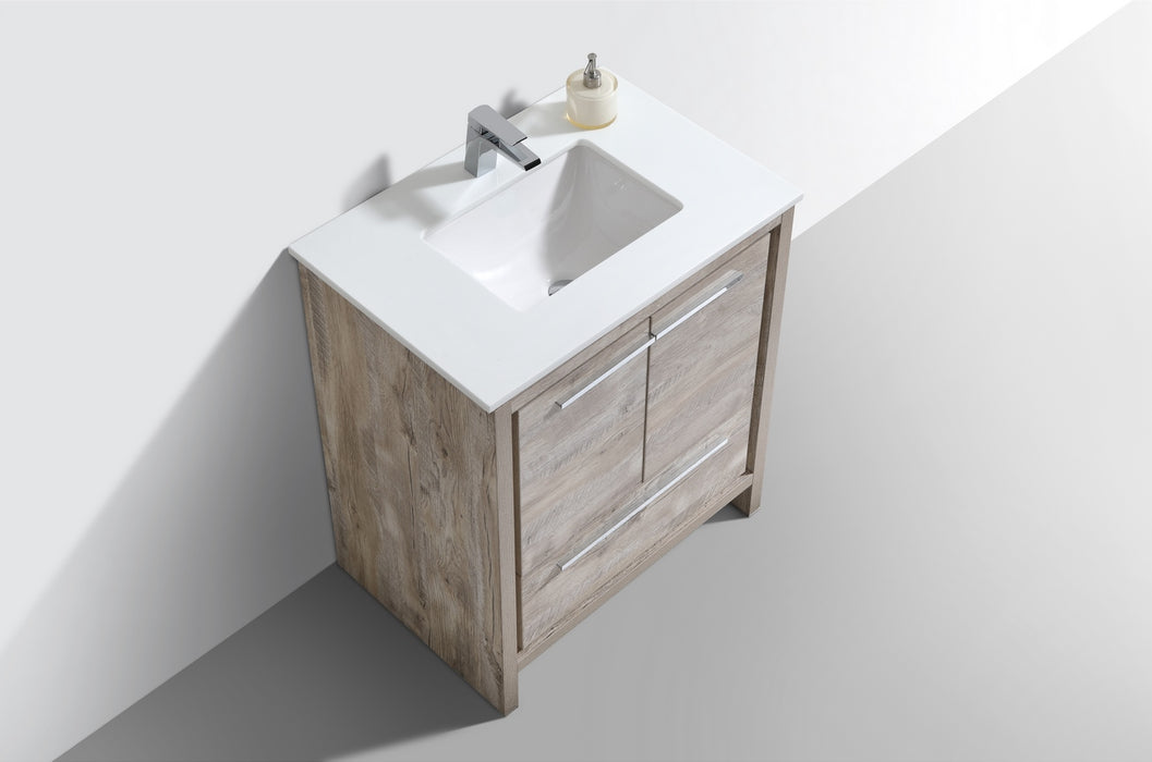 Dolce 30" Modern Bathroom Vanity with Quartz Counter-Top