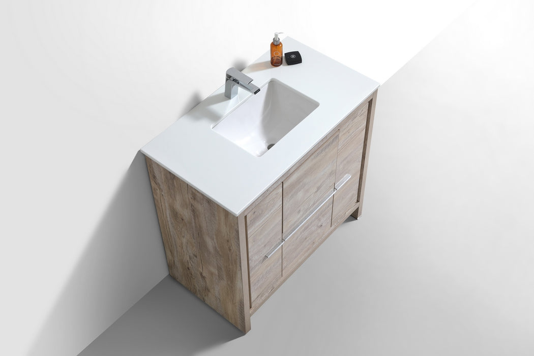 Dolce 36" Modern Bathroom Vanity with Quartz Counter-Top
