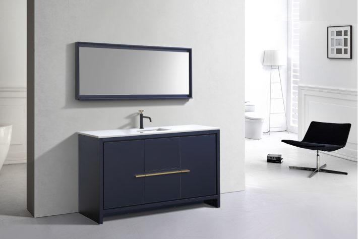 Dolce 60" Modern Bathroom Vanity with Quartz Counter-Top