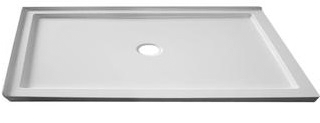 Agathe 32" x 48" Corner Shower Base with Middle Drain
