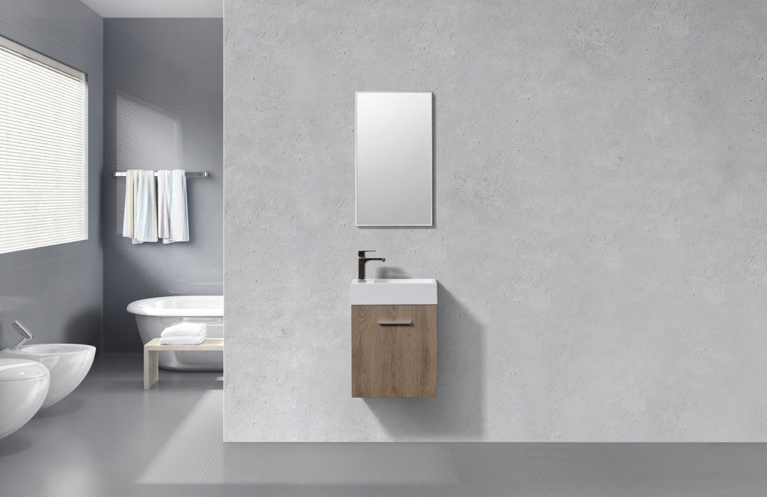 Bliss 18" Wall Mount Modern Bathroom Vanity