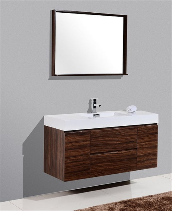 Bliss 48" Wall Mount Modern Bathroom Vanity