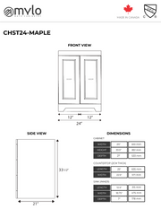 Chester 24" Solid-Wood Vanity with Quartz Countertop