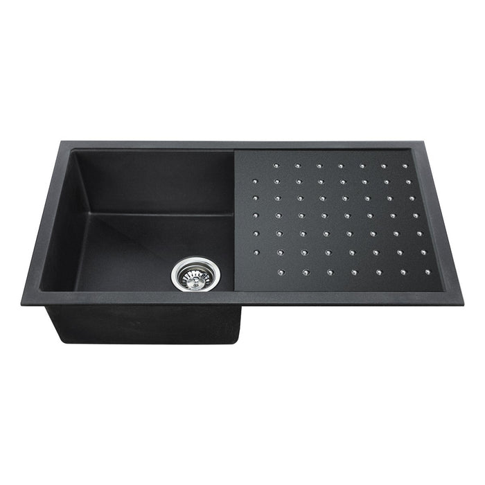 Essenza 40" x 17" Granite Kitchen Sink with Drainboard
