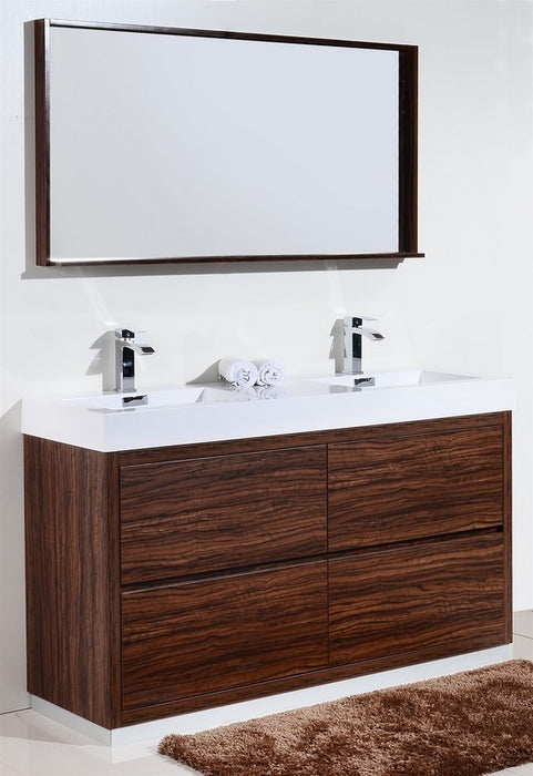 Bliss 60" Double Sink Freestanding Modern Bathroom Vanity