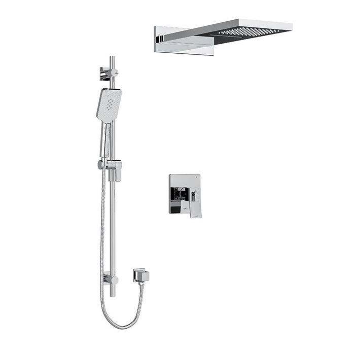 Riobel Zendo 3-Way System with Hand Shower Rail and Rain and Cascade Shower Head