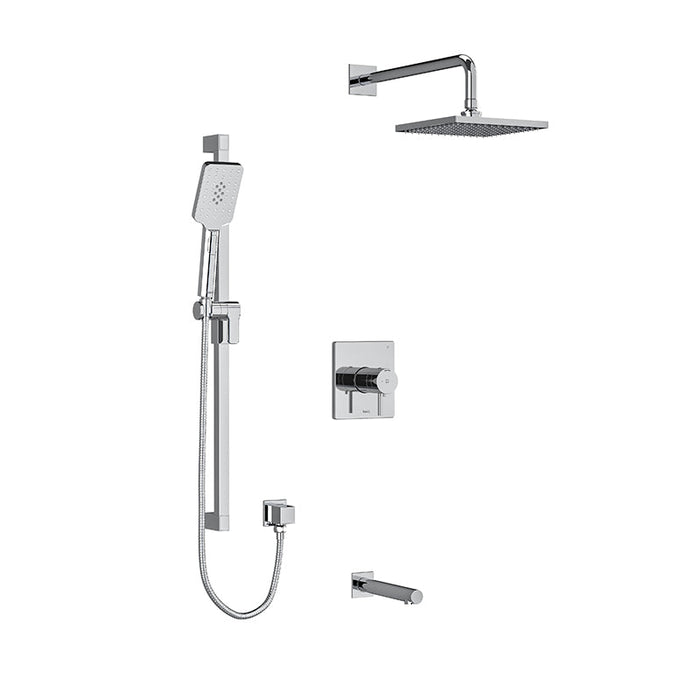 Riobel Premium KIT#2845 3-Way System with Hand Shower Rail, Shower Head and Spout
