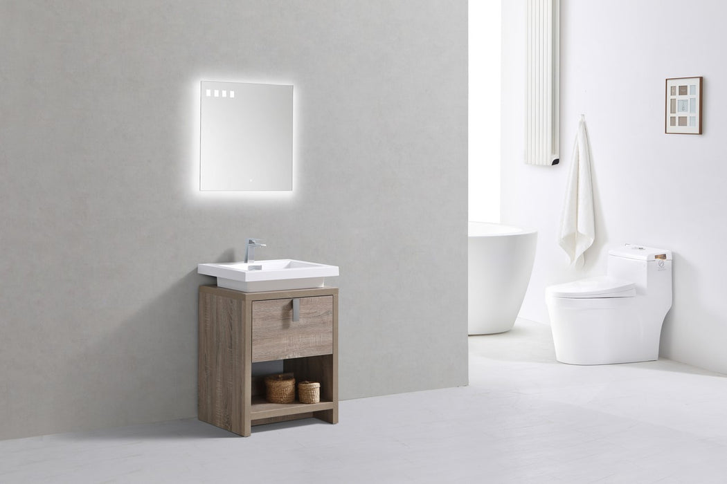 Levi 24" Modern Bathroom Vanity with Cubby Hole