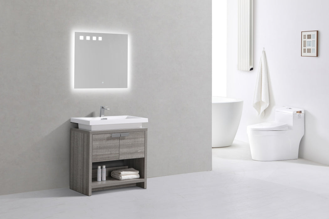 Levi 30" Modern Bathroom Vanity with Cubby Hole