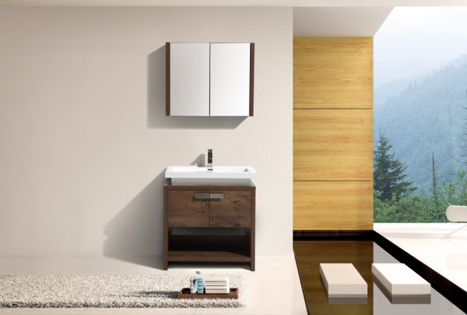 Levi 30" Modern Bathroom Vanity with Cubby Hole