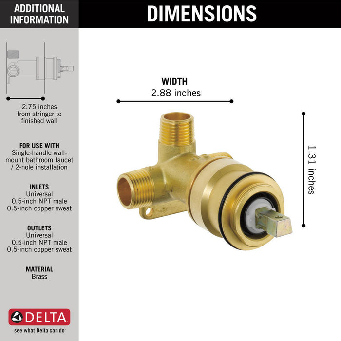 R3510-WL Delta Single Handle Wall Mount Rough