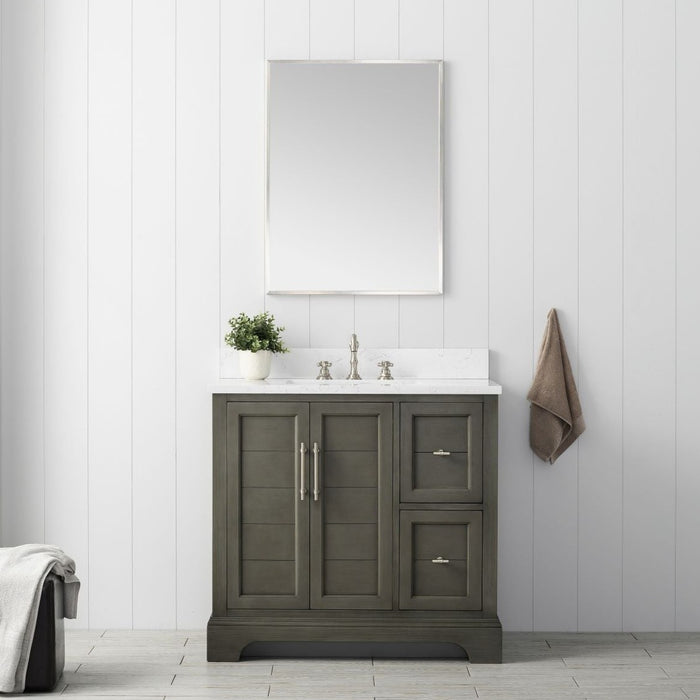 Madison 36" Single Sink Bathroom Vanity with Marble Countertop