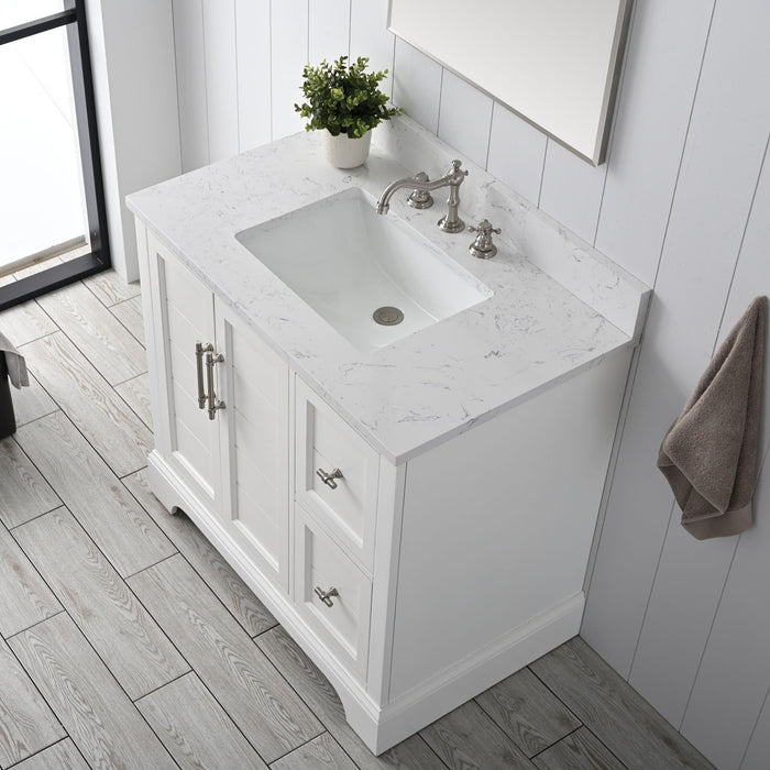 Madison 36" Single Sink Bathroom Vanity with Marble Countertop