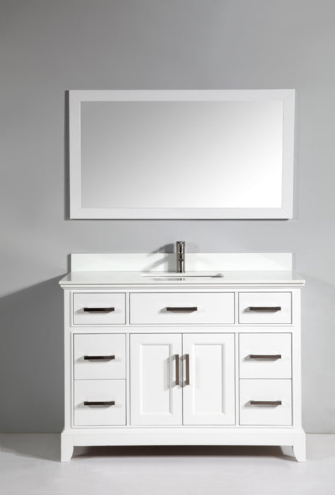 Paris 48" Single Sink Bathroom Vanity Set with Sink and Mirror