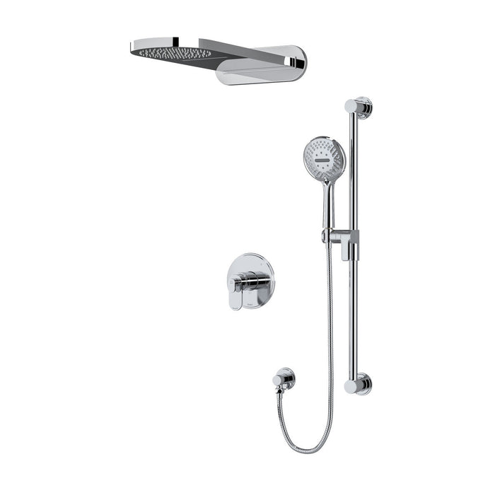 Riobel Arca 3-Way System with Hand Shower Rail and Rain and Cascade Shower Head