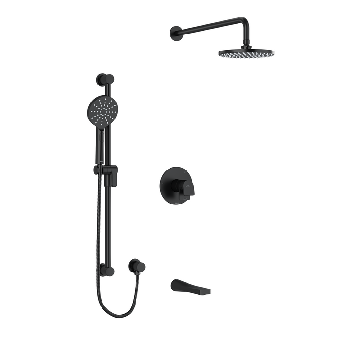 Riobel Ode 3-Way System with Hand Shower Rail, Shower Head and Spout