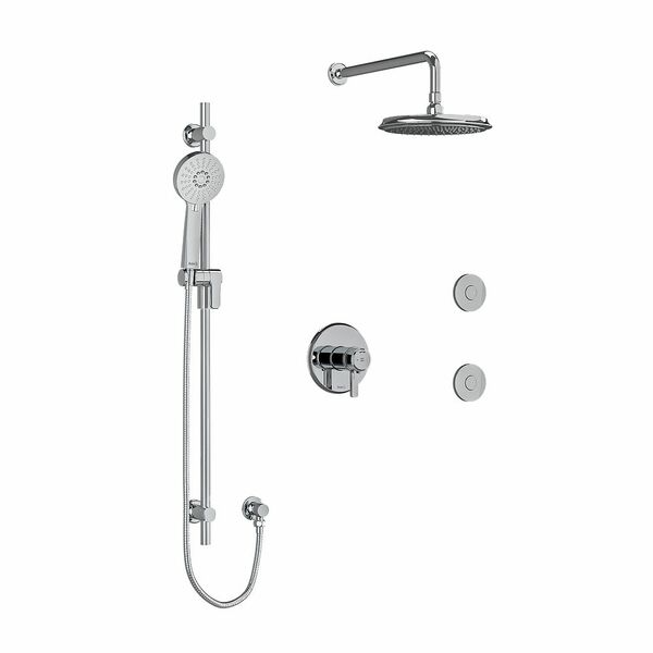 Riobel Momenti 3-Way System with Hand Shower, 2 Body Jets and Shower Head