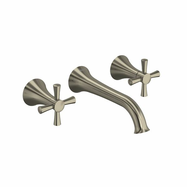 Riobel Edge 8" Wall-Mount Lavatory Faucet with Cross Handles