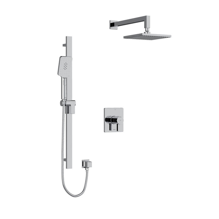 Riobel Paradox Square 2-Way Shower System with Hand Shower and Shower Head