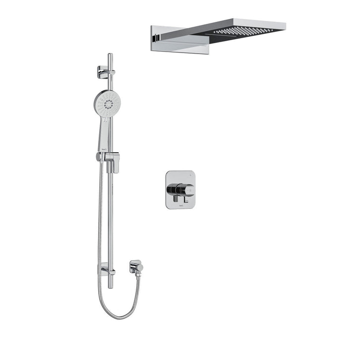 Riobel Salome 3-Way System with Hand Shower Rail and Rain and Cascade Shower Head
