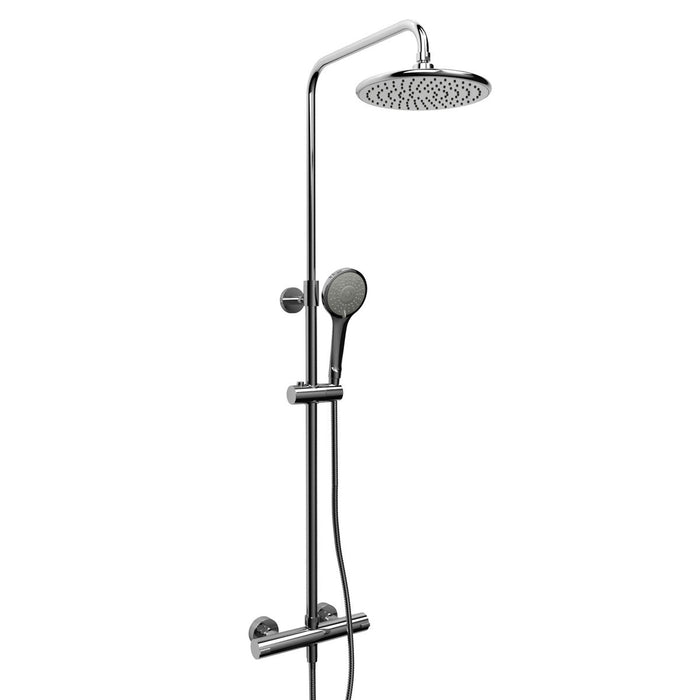 Riobel Duo Rail With 1/2 Inch Thermostatic External Bar with Round Shower Head