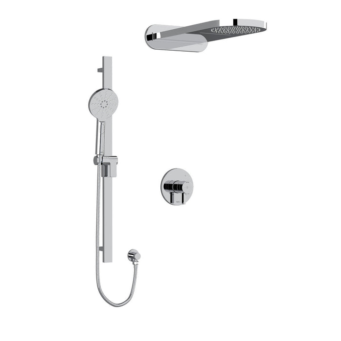 Riobel Paradox 3-Way System with Hand Shower Rail and Rain and Cascade Shower Head
