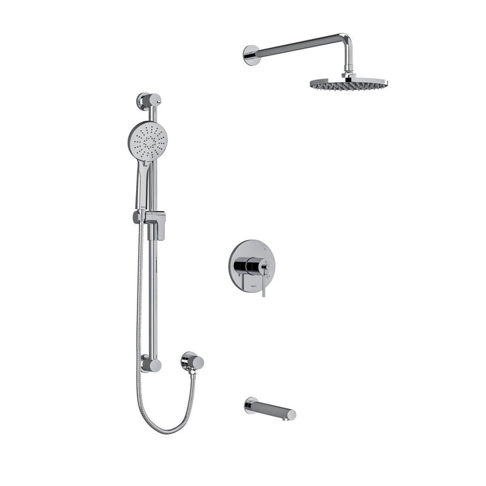 Riobel CS 3-Way Shower System: Hand Shower Rail, Shower Head and Tub Spout